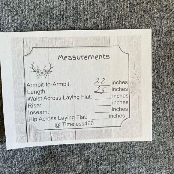 Jolie Heather Gray White Embroidered Ruffled Sleeves SZ L/XL # 1537 - Picture 10 of 12